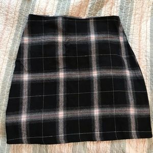 Plaid Pencil Skirt 17.7 inches long